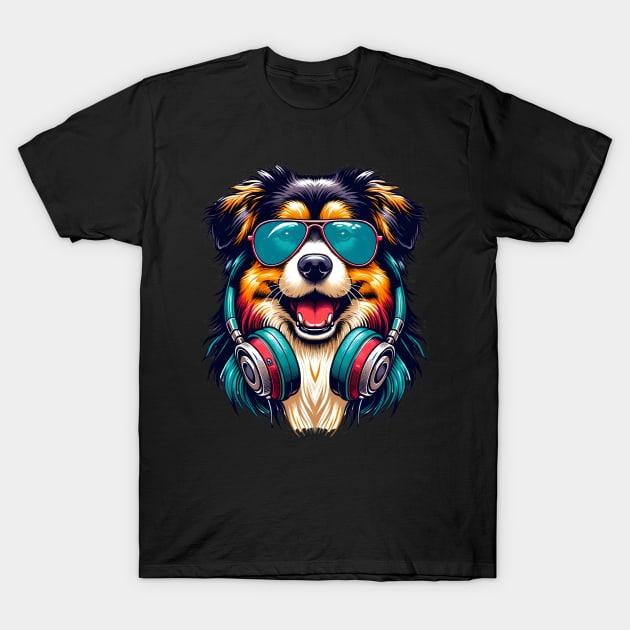 Tibetan Terrier Smiling DJ in Colorful Japanese Art T-Shirt by ArtRUs